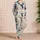 Nordic Dragon Meadow Motif Cozy Holiday Gift For Women With Folk Art Charm At Home Satin Pajamas Set - 4
