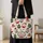 Santa Snowman Christmas Cupcakes and Gingerbread Houses for Cozy Holiday Cheer Quilted Tote Bag - 4