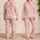 Blush Marble Lounge Look for Cozy Nights, Home Relaxing, and Women Who Love Soft Style Satin Pajamas Set - 2