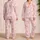 Blush Pink Faceted Crystal Motif For Cozy Bedroom Lounging, Gift For Women And Teens Satin Pajamas Set - 2