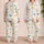 Cobalt Dragonfly Coastal Relaxed Style for Summer Nights and Gift Giving for Women Satin Pajamas Set - 2