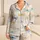 Cobalt Dragonfly Coastal Relaxed Style for Summer Nights and Gift Giving for Women Satin Pajamas Set - 1