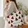 Red Green Plaid Christmas Trees and Snowflakes for Cozy Winter Holiday Gift Giving Quilted Tote Bag - 3