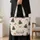 Pink Bow Christmas Trees and Snowflakes for Cozy Holiday Gifting and Winter Celebrations Quilted Tote Bag - 4