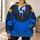 Blue And Charcoal Superhero Uniform For Comic Con Cosplay Fans All-over Print Hoodie (Lightweight) - 6