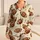 Warm Ivory Football Motif Cozy Game Day Comfort For Fans And Weekend Relaxing Nights Satin Pajamas Set - 1