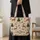 Christmas Reindeer, Evergreen Trees and Snowflakes for Cozy Holiday Celebrations Quilted Tote Bag - 4
