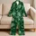 Emerald Agate Resort Sleepwear For Tropical Getaways, Spa Nights, And Luxe Gifts Satin Pajamas Set - 5