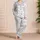 Ivory Kitten Doodles for Cozy Nights, Weekend Getaways, and Everyday Comfort Wear Satin Pajamas Set - 4