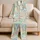Pastel Cat Motifs for Cozy Summer Lounge Nights, Cute Gift for Women and Teens at Home Satin Pajamas Set - 5