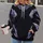 Black Geometric Armor and Violet Accents for Cosplay Events and Everyday Fandom Wear All-over Print Hoodie (Lightweight) - 2