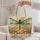 Teal Dragonfly Over Lotus Pond at Sunset for Nature Lovers and Summer Outings Quilted Tote Bag - 5