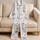 Colorful Alphabet Badge Motif for Cozy Home Nights and Weekend Lounging for Women Satin Pajamas Set - 5