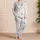 Colorful Alphabet Badge Motif for Cozy Home Nights and Weekend Lounging for Women Satin Pajamas Set - 4