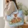 Daisy Meadow Fawn Pair for Spring Outings and Nature-Loving Women and Deer Lovers Quilted Tote Bag - 3