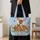 Daisy Meadow Fawn Pair for Spring Outings and Nature-Loving Women and Deer Lovers Quilted Tote Bag - 4