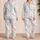 Ivory Slate Marble Lounge Style for Coastal Days and Relaxed Home Wear for Women Satin Pajamas Set - 2