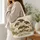 Five Fuzzy Sheep in a Wildflower Meadow for Cozy Farmhouse Country Living Gifts Quilted Tote Bag - 3