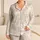 Sweet Ivory Kittens With Pink Blooms For Cozy Nights, Gift Giving, And Calm Days Satin Pajamas Set - 1