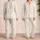 Sweet Ivory Kittens With Pink Blooms For Cozy Nights, Gift Giving, And Calm Days Satin Pajamas Set - 2
