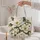 White Magnolia Blossoms for Garden Lovers, Elegant Spring Gift for Her Quilted Tote Bag - 5