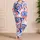 Red White And Blue Tie Dye Lounge Wear For Summer Holidays And Fourth Of July Gift Satin Pajamas Set - 4