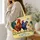 Colorful Rooster Family Garden Scene for Farmhouse Living and Chicken Lover Gifts Quilted Tote Bag - 3