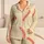 Buttercream Baseball Stitch Motif Sleepwear for Summer Lounging, Youthful Gift Idea Satin Pajamas Set - 1