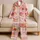 Blush Pink Citrus Resort Getaway Mood For Summer Travel, Beach Days, And Poolside Women Satin Pajamas Set - 5