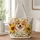 Corgi and Sunflower Art for Autumn Dog Lovers and Cheerful Everyday Style Quilted Tote Bag - 1