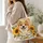 Corgi and Sunflower Art for Autumn Dog Lovers and Cheerful Everyday Style Quilted Tote Bag - 3