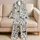 Playful Cat Graffiti Style for Cozy Nights, Weekend Lounging, Home Comfort, and Gifts Satin Pajamas Set - 5