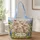 Sheep Family and Wildflower Meadow for Farm Days and Spring Gifts Quilted Tote Bag - 1