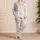 Coastal Starfish And Shell Motifs For Beachy Lounging And Gift Giving For Women Satin Pajamas Set - 4