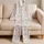 Coastal Starfish And Shell Motifs For Beachy Lounging And Gift Giving For Women Satin Pajamas Set - 5