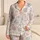 Coastal Starfish And Shell Motifs For Beachy Lounging And Gift Giving For Women Satin Pajamas Set - 1