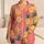 Coral Pink Pineapple Resort Look for Vacation, Beach Days, Women Lounge Mood Vibes Satin Pajamas Set - 1