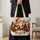 Santa, Fox and Reindeer Christmas Holiday Gift for Women and Festive Winter Shopping Quilted Tote Bag - 4