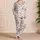 Vintage Blush Rose Floral Comfort Style for Cozy Evenings, Women's Chic Gift Idea Satin Pajamas Set - 4