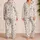 Vintage Blush Rose Floral Comfort Style for Cozy Evenings, Women's Chic Gift Idea Satin Pajamas Set - 2