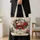 Snowman Poinsettia Christmas Keepsake For Festive Winter Gift Giving Quilted Tote Bag - 4