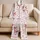 Cherry Red Bow Hearts Romantic Lounge Gift For Women All-Season Cozy Bedtime Comfort Satin Pajamas Set - 5