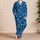 Royal Blue Heart Love Eternal Love Cozy Loungewear For Couples And Romantic Gifting Satin Pajamas Set - 4