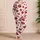 Soft Deep Red Lipstick Marks Romantic Bedtime Comfort Gift for Women, Everyday Home Satin Pajamas Set - 4