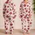 Soft Deep Red Lipstick Marks Romantic Bedtime Comfort Gift for Women, Everyday Home Satin Pajamas Set - 2