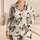 Black Butterfly Ivory Botanical Nature Lover Lounge Gift for Women and Adults Daily Satin Pajamas Set - 1