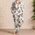 Black Butterfly Ivory Botanical Nature Lover Lounge Gift for Women and Adults Daily Satin Pajamas Set - 4