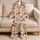 Cute Dog Portraits Blush Pink Bedtime Comfort for Women, Pet Lover Gift, All Seasons Satin Pajamas Set - 5