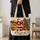 Santa, Christmas Tree and Fireplace Holiday Scene for Cozy Winter Celebrations Together Quilted Tote Bag - 4