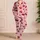 Deep Red Cherry Motif For Cozy Lounging, Bedtime, And Home Relaxation, Women's Plus Size Satin Pajamas Set - 4